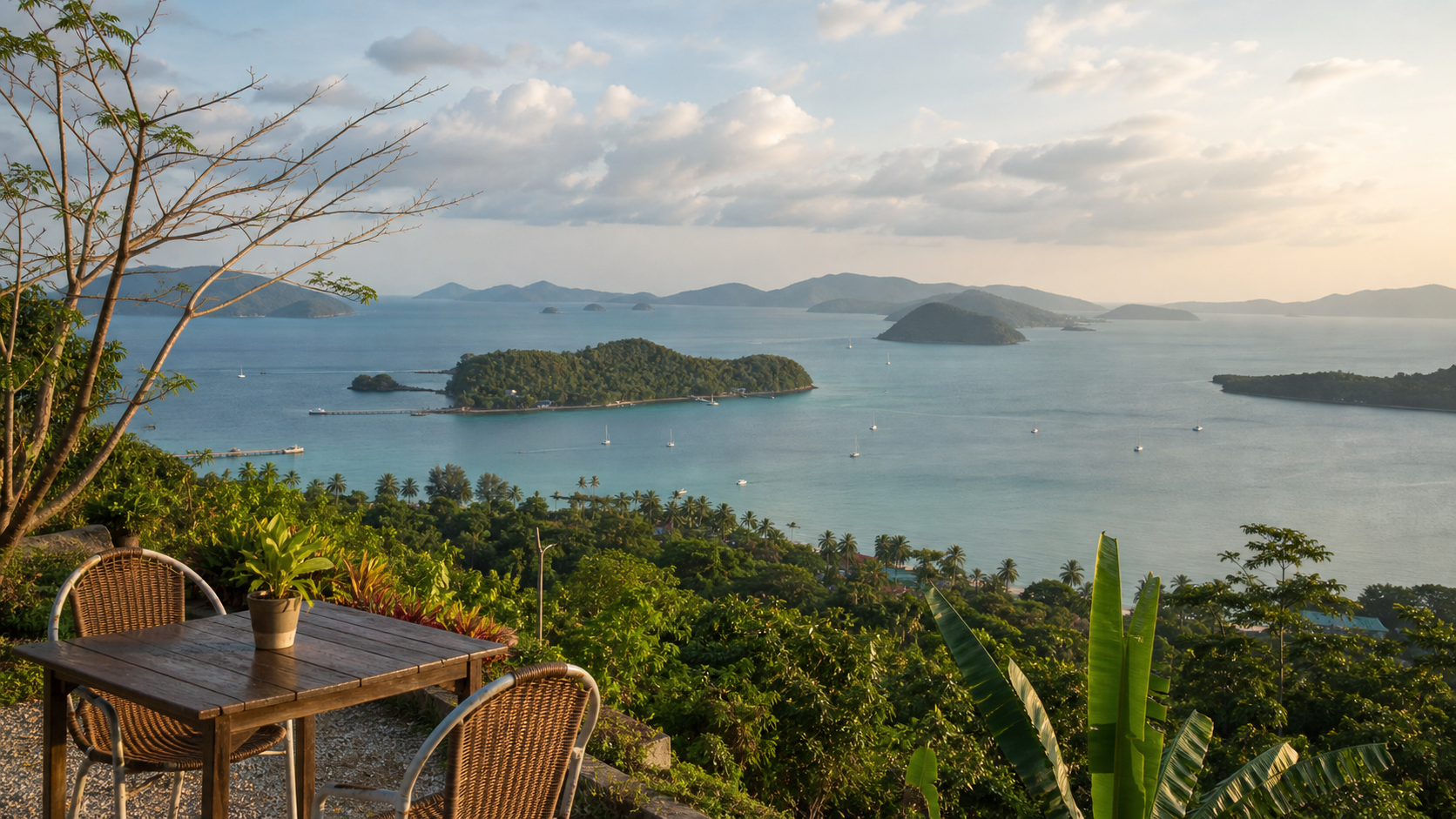 Cape Panwa and Chalong Bay viewpoint near Ao Yon Beach Phuket