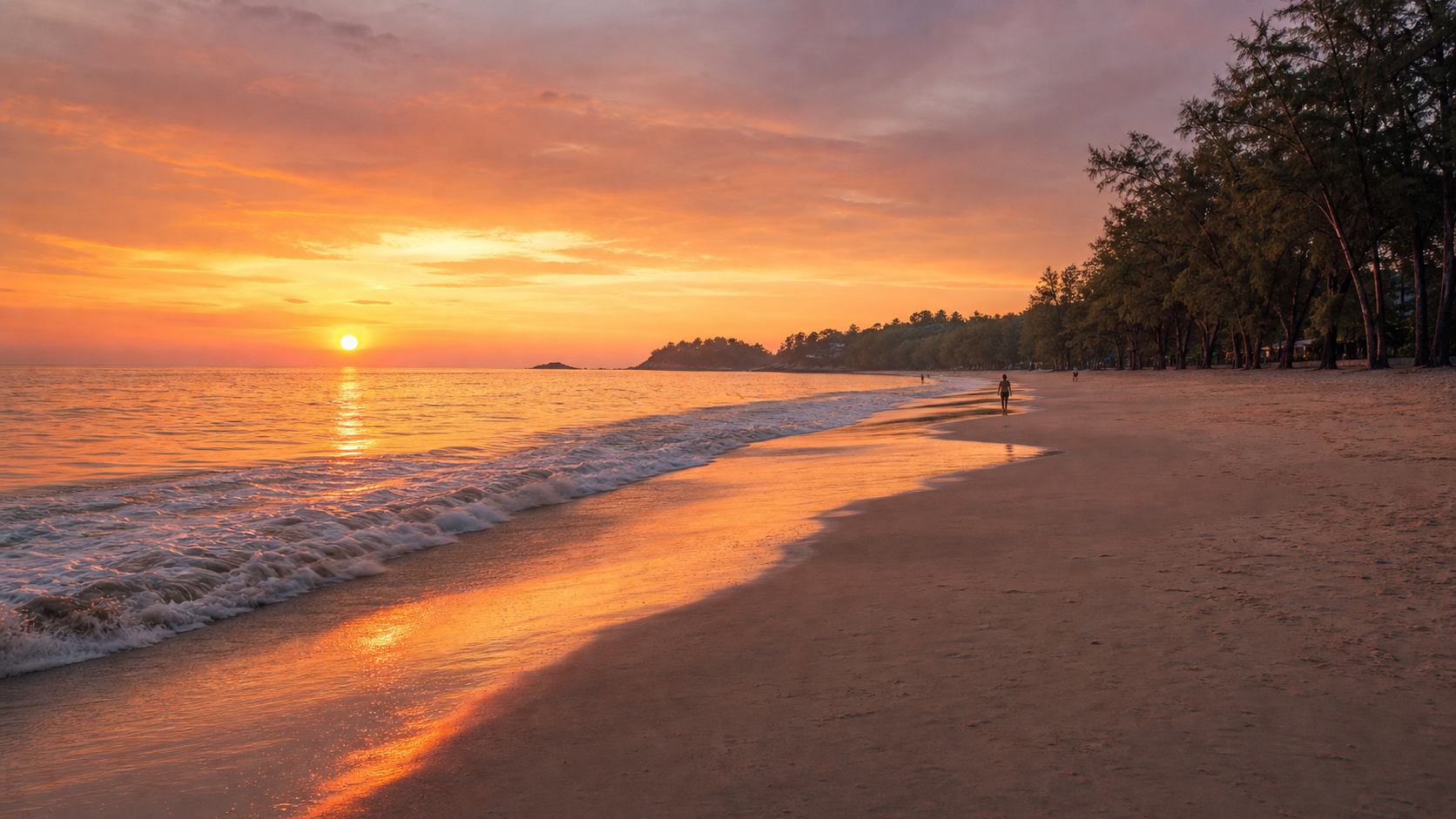 Quiet sunset walk at Surin Beach Phuket after the beach club era
